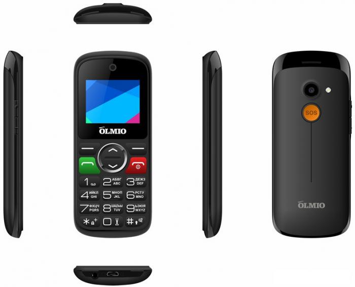 Кнопочный телефон Olmio C18 (черный)- фото2