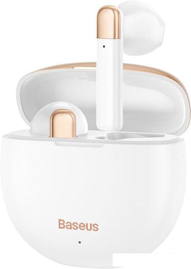Наушники Baseus Encok W2 (белый/золотистый)- фото