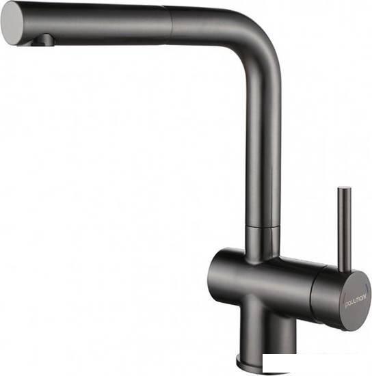 Смеситель Paulmark Dosse Do214418-GM (вороненая сталь)- фото