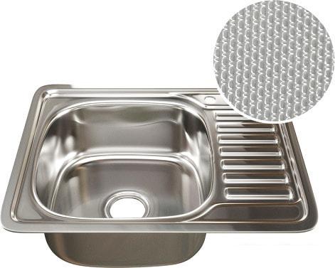 Кухонная мойка Mixline 532308 (левая, декор, 0.8 мм)- фото