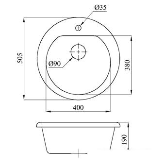 Кухонная мойка БелЭворс Nika (олово, без сифона)- фото3