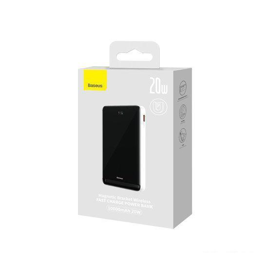 Внешний аккумулятор Baseus Magnetic Bracket Wireless Power Bank 20W 10000mAh (розовый)- фото3
