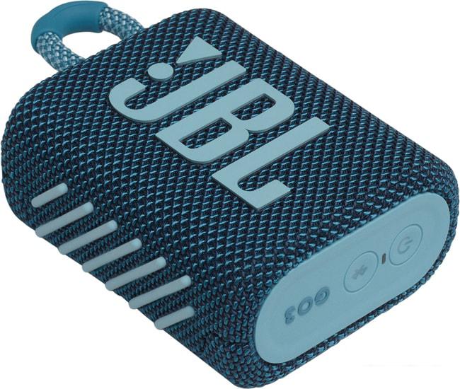 Беспроводная колонка JBL Go 3 (синий)- фото3