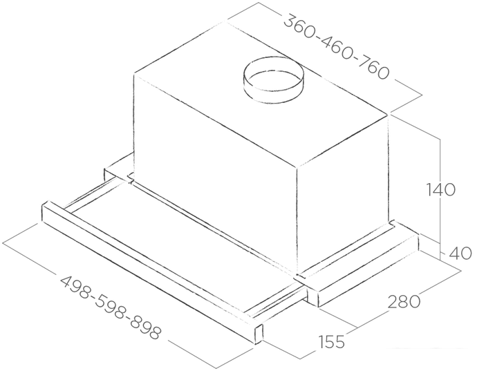 Кухонная вытяжка Elica Elite 14 Lux BL/A/50 PRF0081870B- фото2