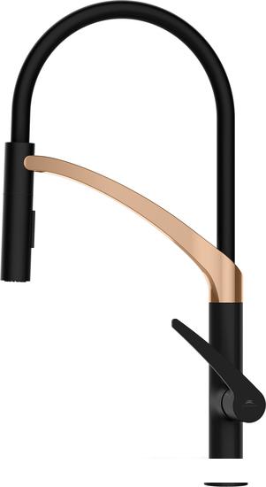 Смеситель Rubineta Ultima-50 (BK/RG) UL500638- фото