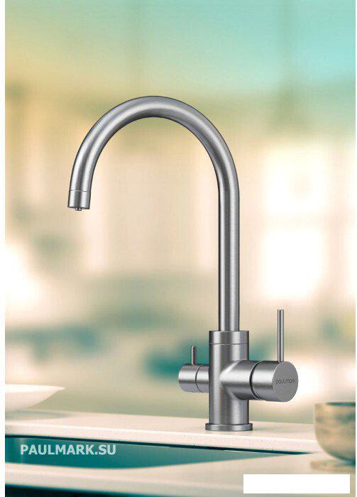 Смеситель Paulmark Essen 213211-GM (вороненая сталь)- фото3