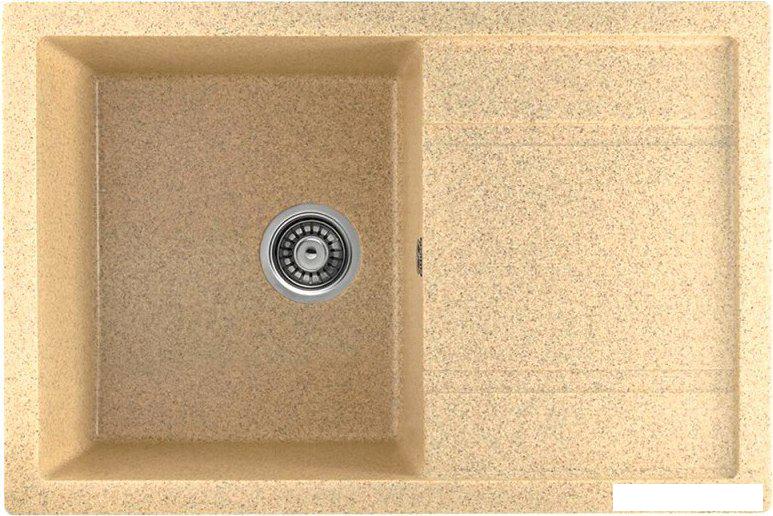 Кухонная мойка Saniteco Fama (песок с сифоном)- фото