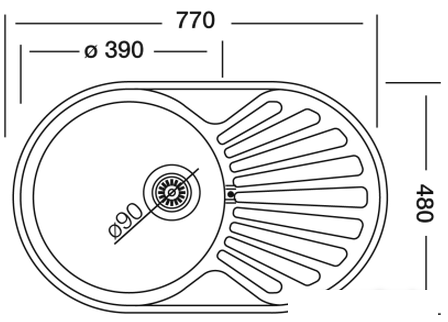 Кухонная мойка Kromevye EC 259 D- фото2