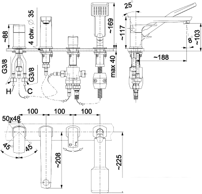 Смеситель Armatura Mokait 5535-210-81- фото2