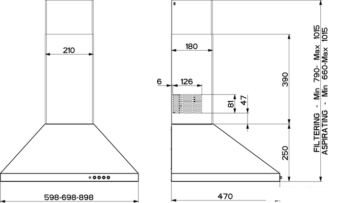 Кухонная вытяжка Faber Strip Smart PB BK A60- фото2
