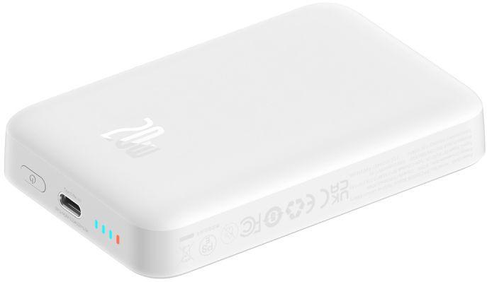 Внешний аккумулятор Baseus Magnetic Mini Air Wireless Fast Charge Power Bank 20W 10000mAh (белый)- фото4