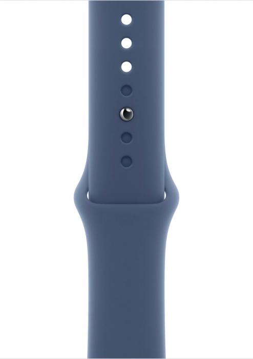 Умные часы Apple Watch Series 10 46 мм (алюминиевый корпус, серебристый/синий, спортивный силиконовый ремешок M/L)- фото3