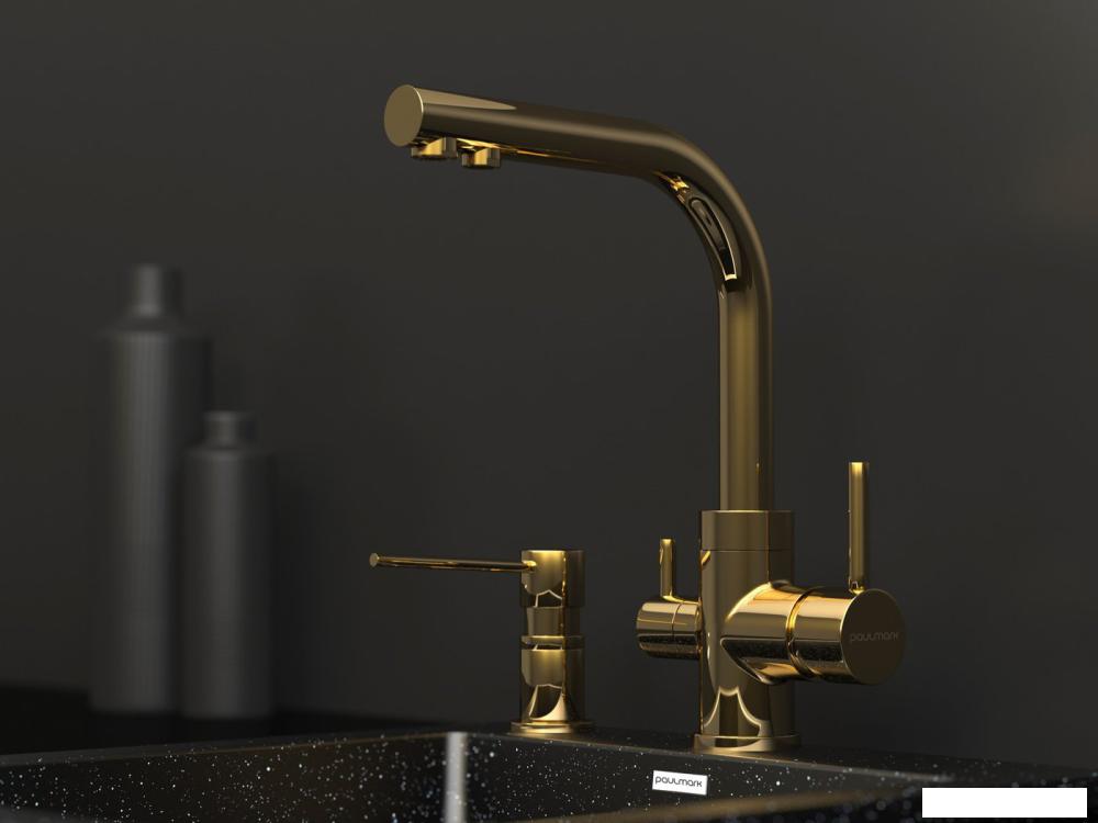 Смеситель Paulmark Essen Es213011-G (золото)- фото2