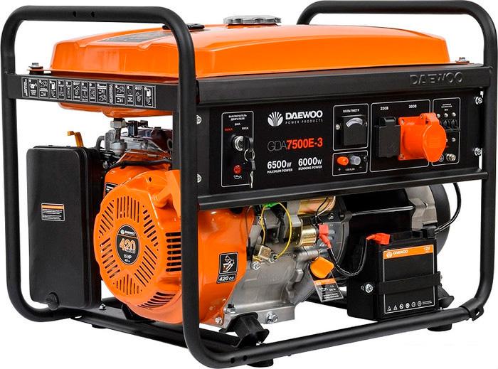 Бензиновый генератор Daewoo Power GDA 7500E-3- фото