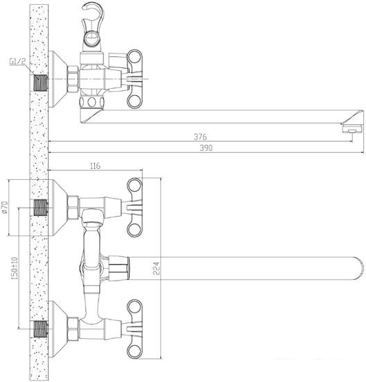 Смеситель Rossinka Silvermix RS42-80- фото2