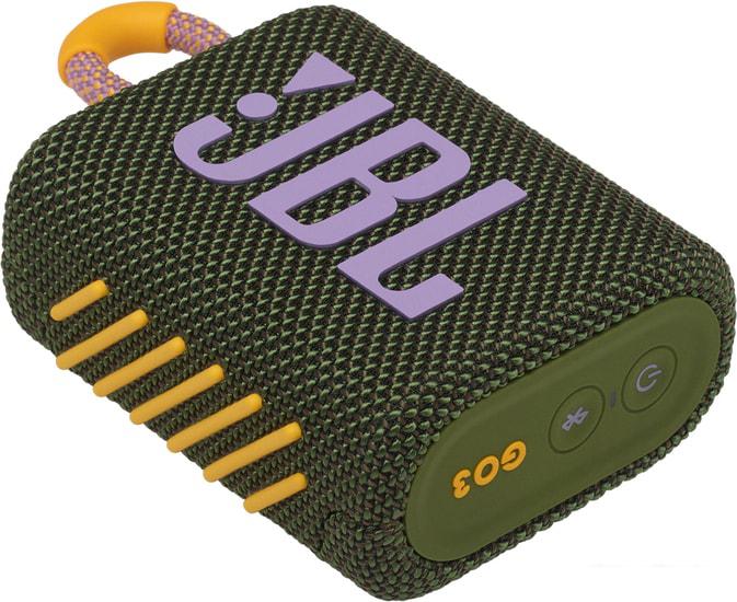 Беспроводная колонка JBL Go 3 (зеленый)- фото3