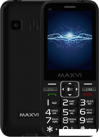 Мобильный телефон Maxvi P3 (черный)- фото
