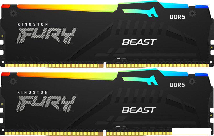 Оперативная память Kingston FURY Beast RGB 2x16ГБ DDR5 6000 МГц KF560C36BBE2AK2-32- фото