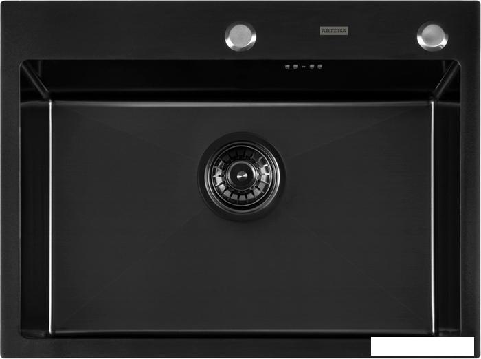 Кухонная мойка ARFEKA Eco AR 600*450 Black PVD Nano