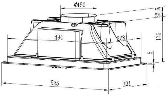 Кухонная вытяжка Evelux Margit 60 W- фото3