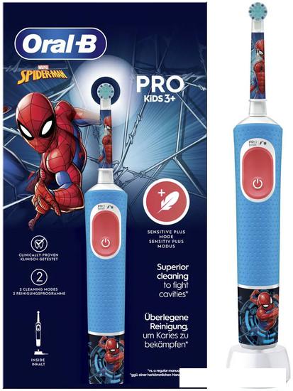 Электрическая зубная щетка Oral-B Vitality Pro 103 Kids Spiderman D103.413.2K- фото