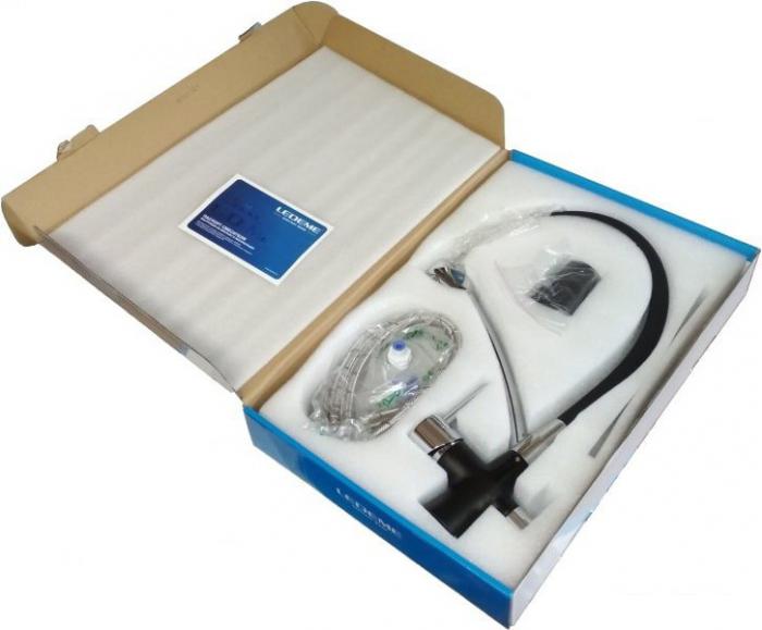 Смеситель Ledeme L4855B-2 (хром/черный)- фото4