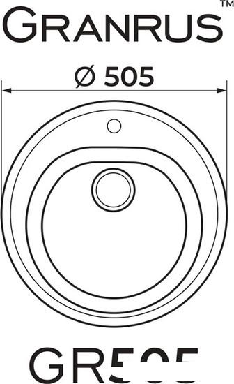 Кухонная мойка Granrus GR-505 (черный)- фото2
