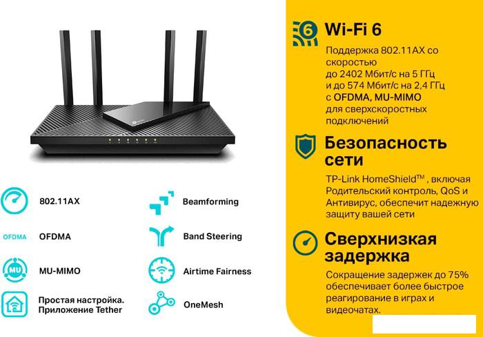 Wi-Fi роутер TP-Link Archer AX55- фото4