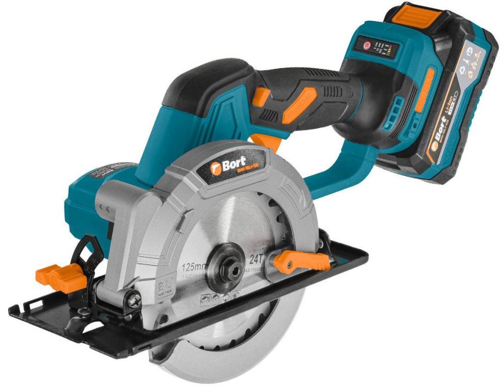 Дисковая (циркулярная) пила Bort BHK-18Li-125 (с 2-мя АКБ)