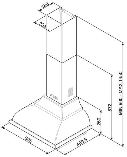 Кухонная вытяжка Smeg KC16POE- фото2