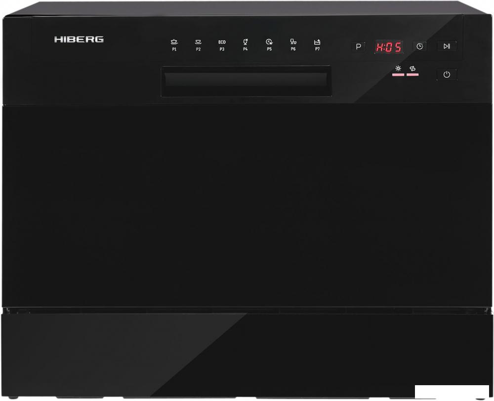 Отдельностоящая посудомоечная машина Hiberg T56 615 B- фото