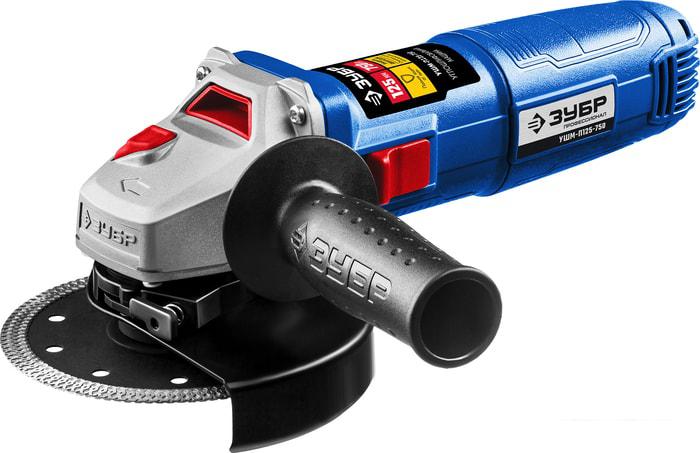Угловая шлифмашина Зубр УШМ-П125-750- фото
