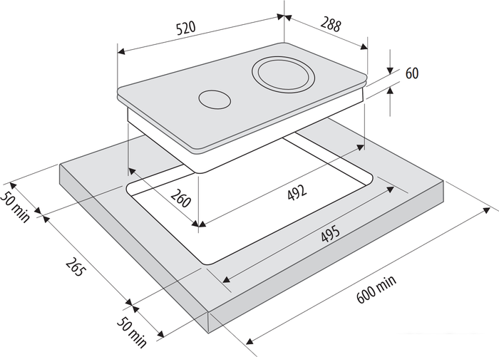 Варочная панель Krona Corto 30 BL- фото3