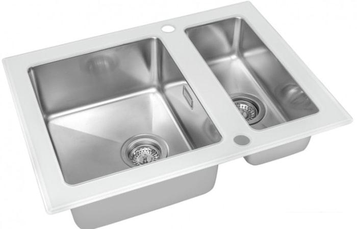 Кухонная мойка ZorG GS 6750-2 (белый)- фото2