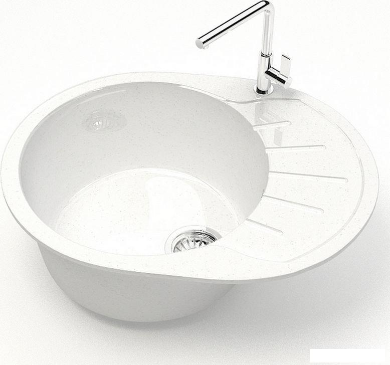 Кухонная мойка MARRBAXX Карельский камень модель 10/G31 (белый)- фото2