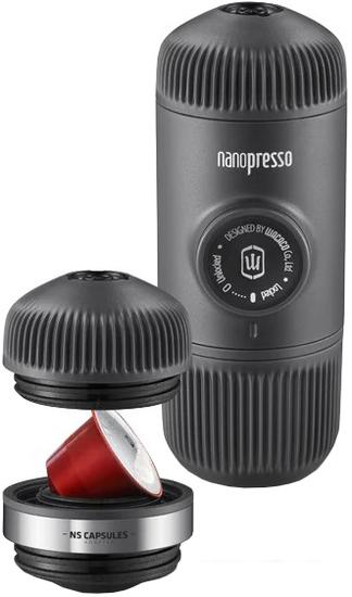 Ручная кофеварка WACACO Nanopresso Grey + NS Adapter- фото