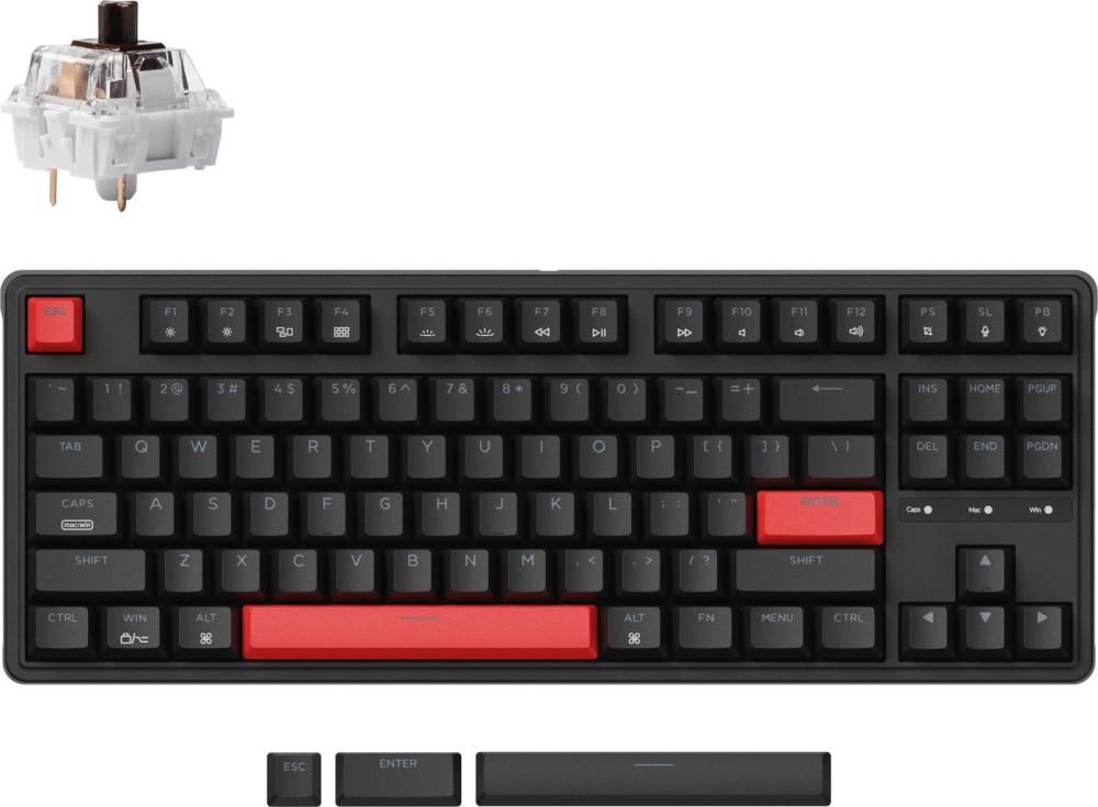 Клавиатура Keychron C3 Pro RGB C3P-H3-RU (Gateron G Pro Brown)- фото2