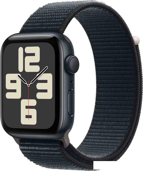 Умные часы Apple Watch SE 2 44 мм (алюминиевый корпус, полуночный/полуночный, нейлоновый ремешок)- фото