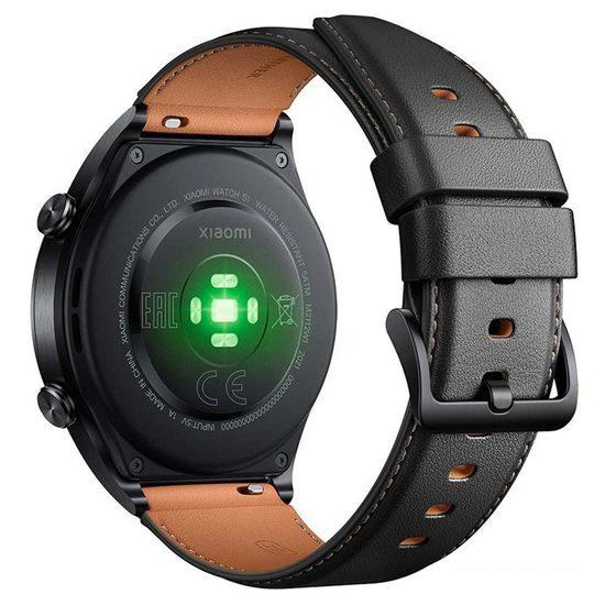 Умные часы Xiaomi Watch S1 (черный/черно-коричневый, международная версия)- фото2