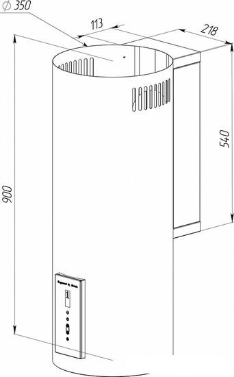 Кухонная вытяжка Zigmund & Shtain K 146.4 W- фото2