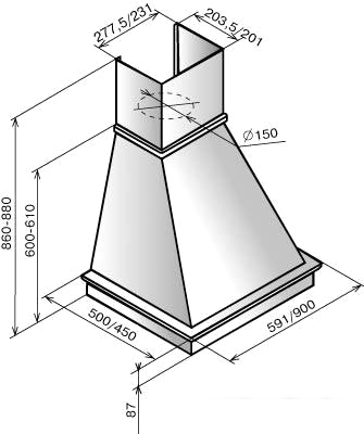 Кухонная вытяжка Elikor Вилла 60П-650-П3Л (белый/дуб неокрашенный)- фото2