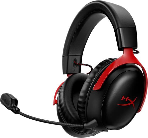 Наушники HyperX Cloud III Wireless (черный/красный)- фото