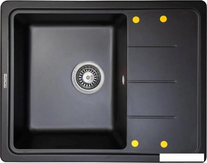 Кухонная мойка Ecoshtein Rechteck 620 (черный)- фото