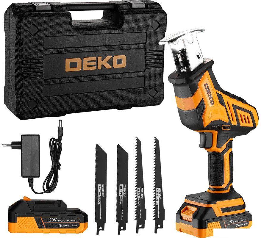 Сабельная пила Deko DKRS20 085-1070 (с 2-мя АКБ, кейс)- фото