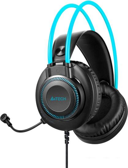 Наушники A4Tech Fstyler FH200U (серый/голубой)- фото4