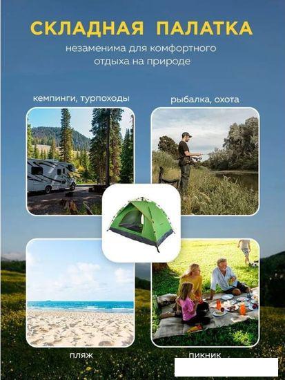 Треккинговая палатка ForceKraft FK-CAMP-1 (зеленый)- фото2