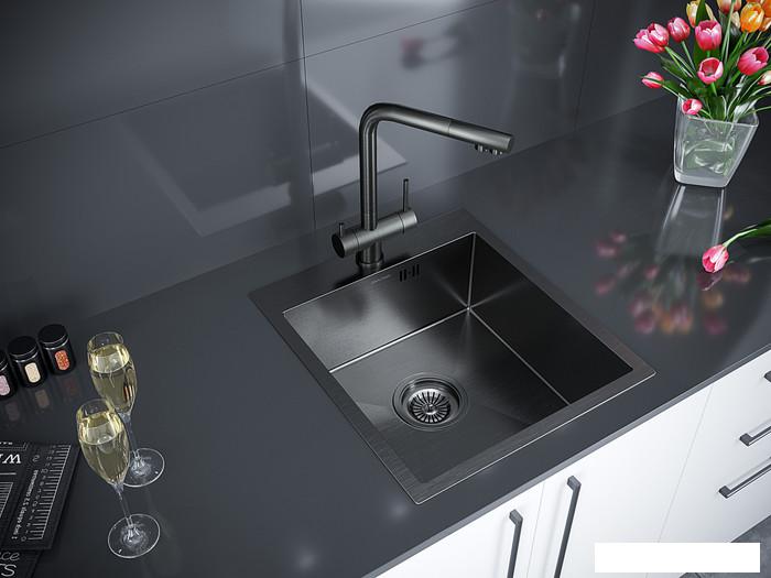 Кухонная мойка Paulmark PM214551-GM- фото3