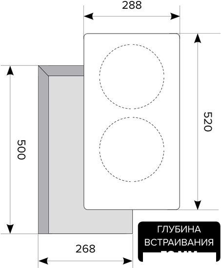 Варочная панель LEX EVI 320 F BL- фото2