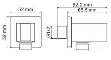 Держатель душевой лейки с подключением Wasserkraft A086- фото2