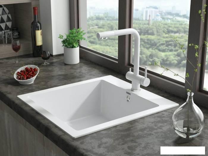 Смеситель Paulmark Skalen Sk213020-431 (белый матовый)- фото4